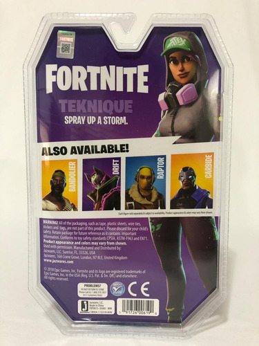Fortnite - Boneco Teknique - Solo Mode - 11 Cm - Original