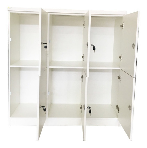 Guarda Volume Locker Em Madeira 6 Portas Mdf 15 Mm