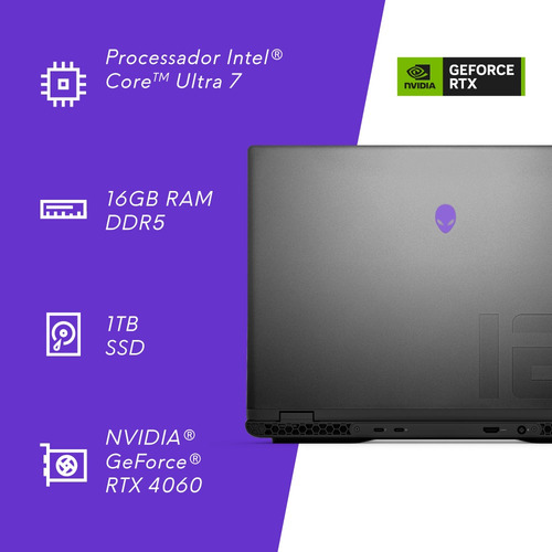 Notebook Dell Alienware M16 R2 Aw16-u7155h-m10p 16 Qhd+ Int