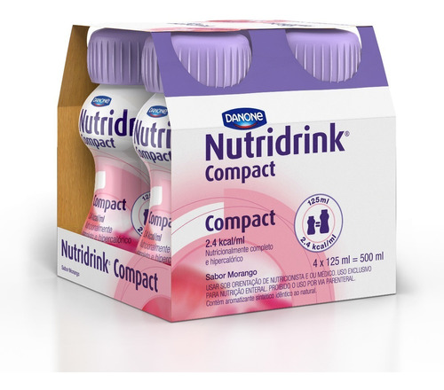 Suplemento Nutridrink Compact Morango 4 Unid 125ml Danone