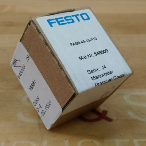 Festo Pagn-40-10-p10 Pressure Gauge, 0-10 Bar, 0-140 Psi Oaf