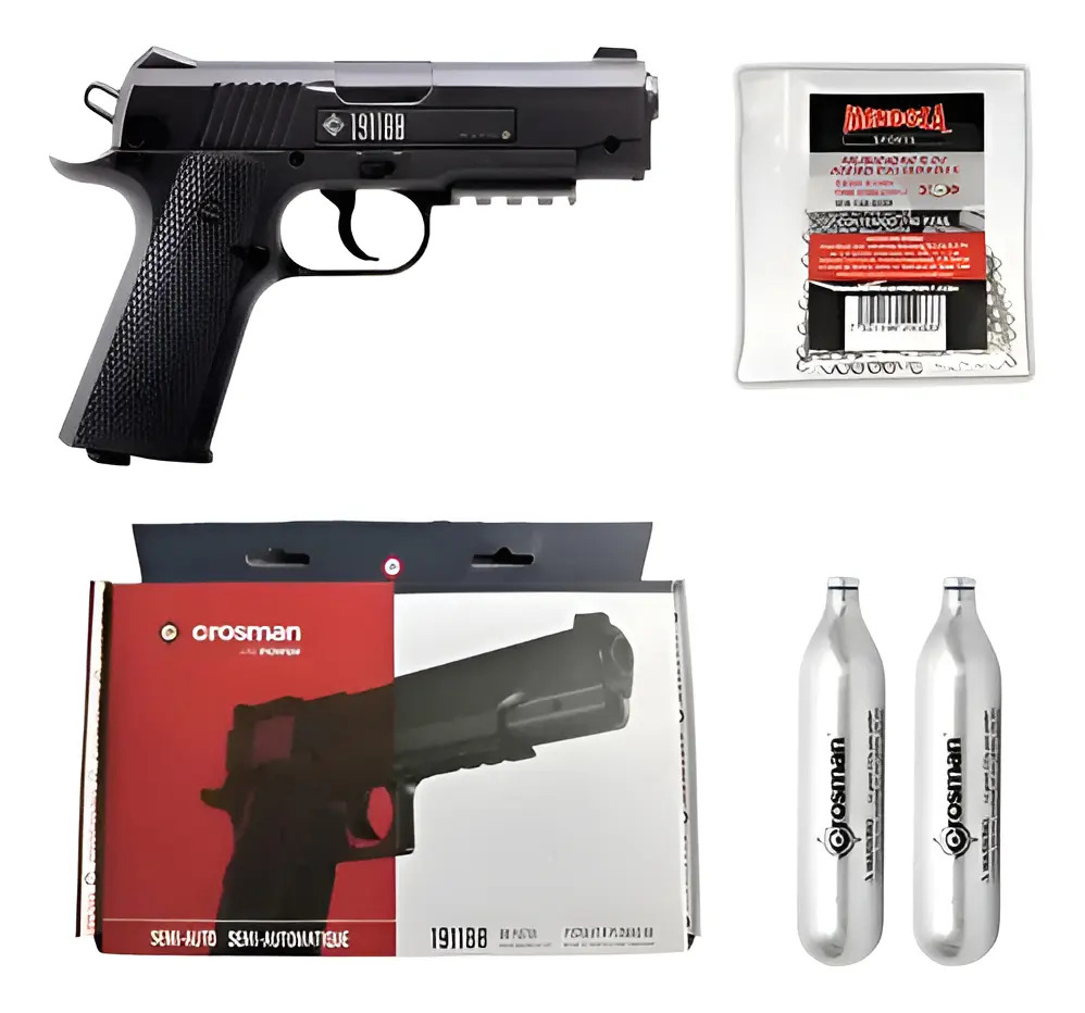 Pistola Deportiva Crosman 1911bb Co2 Cal 4.5mm Mira Espada Negro 1143 Mm