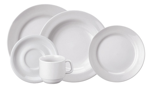 Jogo Jantar P/ 6 Pessoas 30 Pçs Porcelana Schmidt Resistente