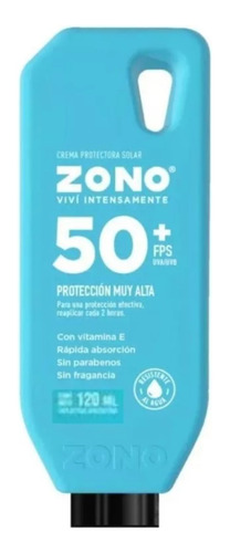 Zono Protector Solar 50fps Vit. E Proteccion Muy Alta 120ml