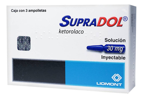 Supradol Solución Inyectable 30 Mg/ml, 3 Ampolletas 1 Ml