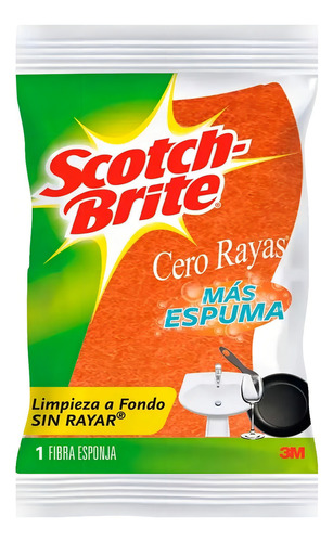 4 Fibra Esponja Scotch Brite Limpieza Profunda Sin Rayas
