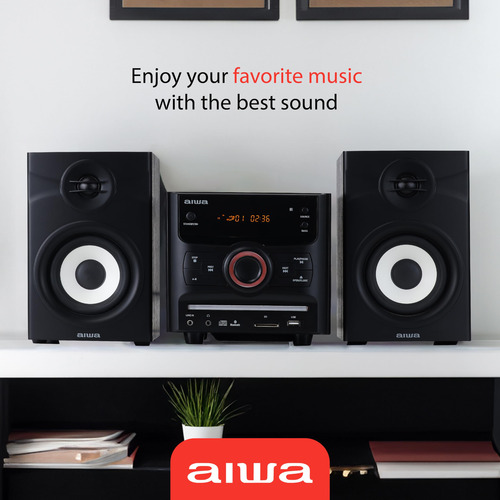 Micro System Aiwa Bluetooth De 60 W Con Altavoces De Estante