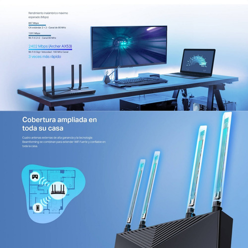 Imagen 5 de 10 de Router Tp Link Archer Ax53 Wi-fi 6 Gigabit Dual Band Ax3000