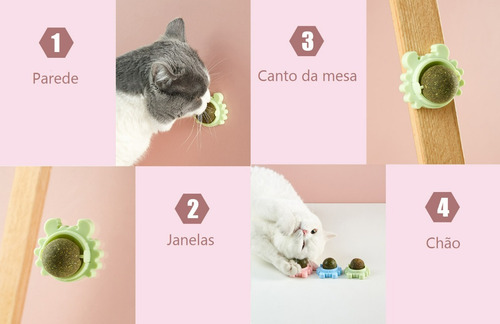 Bola de pelota Catnip Cat Herb Ball Lambe, interactiva, color azul cangrejo