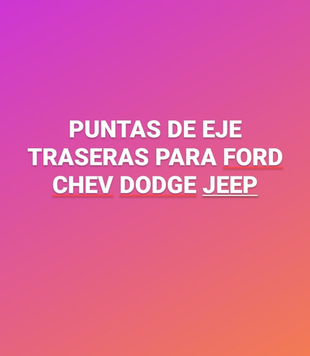 Punta Eje Derecha Izquierda Jeep Cj5 Cj7 Dana 35488-25 