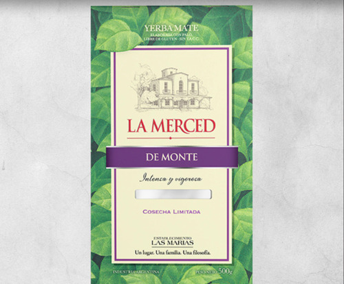 Yerba Mate La Merced Monte Sabor De Monte Caja 500g Pack X 6