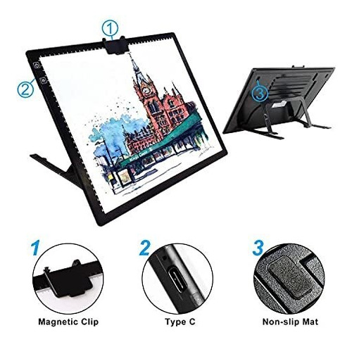 A3 Light Pad De Luz Recargable Para Pintar Con Diamantes