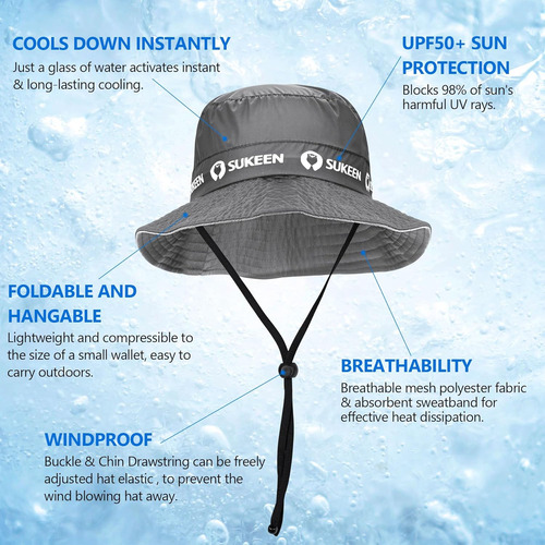 Sombrero De Cubo Plegable Con Protección Uv Upf50