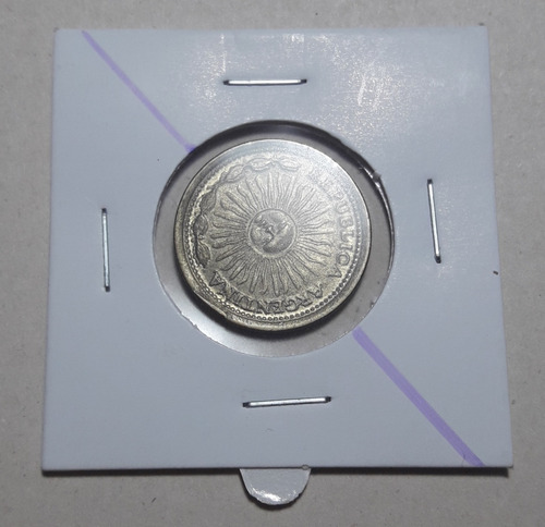 Moneda Argentina 1 Peso 1974 Con Giro 140° A La Derecha 
