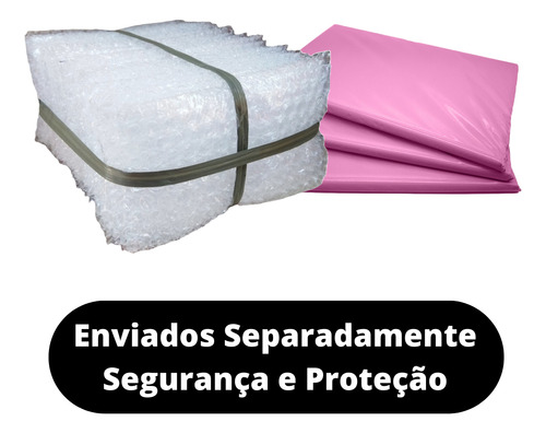 Envelope De Segurança 19x25 Rosa + Saco Bolha Separado 10 Un