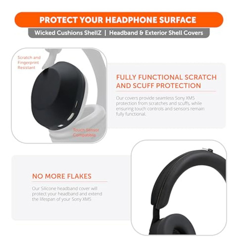 2 Piezas Funda Silicona Para Auriculares Sony Wh-1000xm5