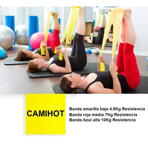 Banda Elastica Tiraband Larga Fitness Tensiones Camihot Gym