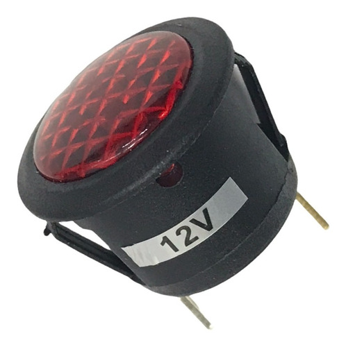 5 Unidades Led Indicador Testigo 12v Redondo 20mm Rojo