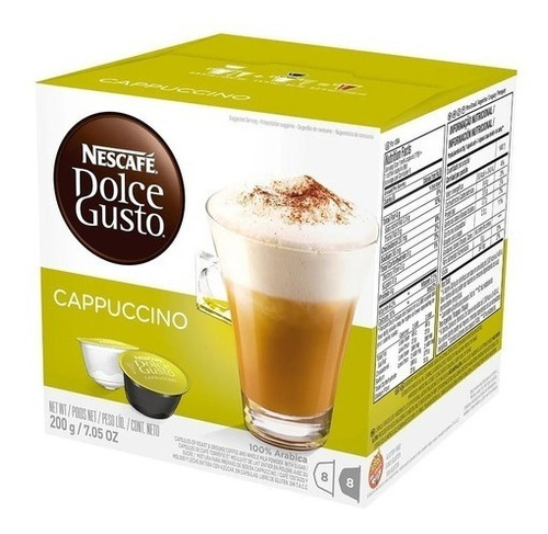 Cápsulas De Café Cappuccino X 16 Unid Dolce Gusto