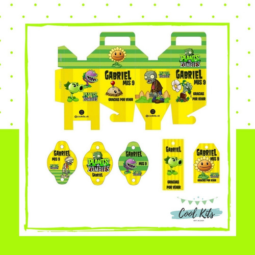 Kit Imprimible Plantas Vs Zombies Personalizado Candybar