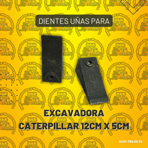 Dientes Uñas Para Excavadora Caterpillar 12cm X 5cm