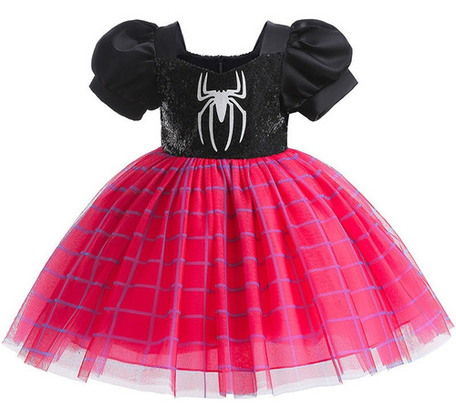 Spiderman Vestido De Princesa De Malla Falda Tutú De Niña Cosplay Disfraz Halloween