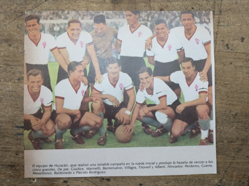 Recorte Huracan Equipo 1939 Giudice Marinelli Otros