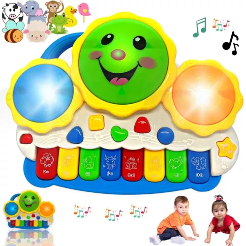 Teclado Infantil Piano Musical Tambor com Musica e Led - Fungame CPO56707