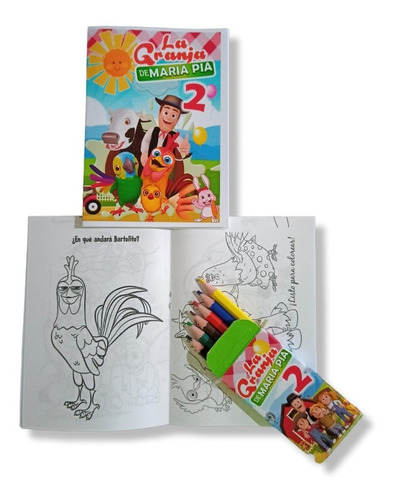Libritos Para Colorear Y Lápices De Colores X 30- K