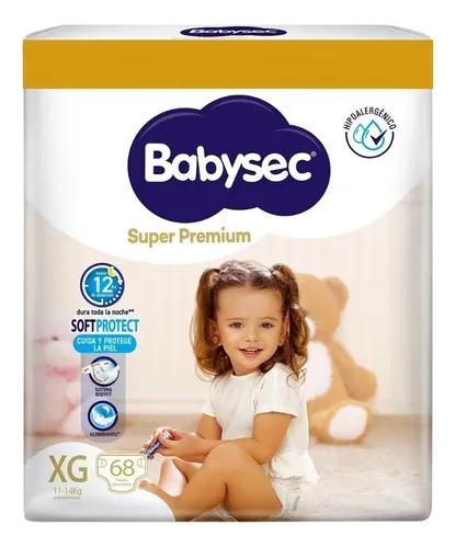 Babysec Cuidado Total Xg X 68 Unidades Tamaño Extra Grande (xg)