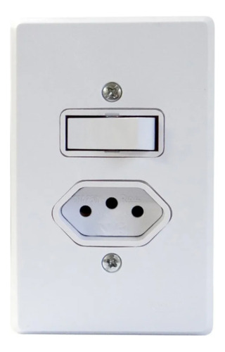 Tomada + Interruptor Radial 4x2 10a Kit Com 5 Unidades