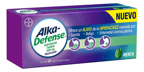 Alka Defense 500 Mg 50 Tabletas