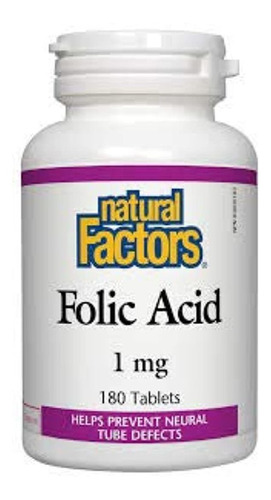 Ácido Fólico 1mg (180tablets) Marca