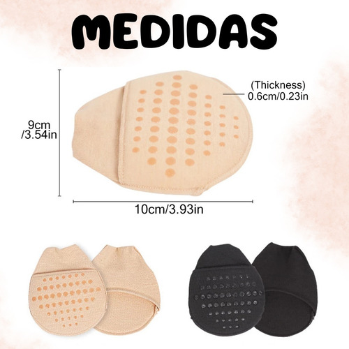 Calcetines Invisible Antideslizantes Punta Cubierta 2 Pares