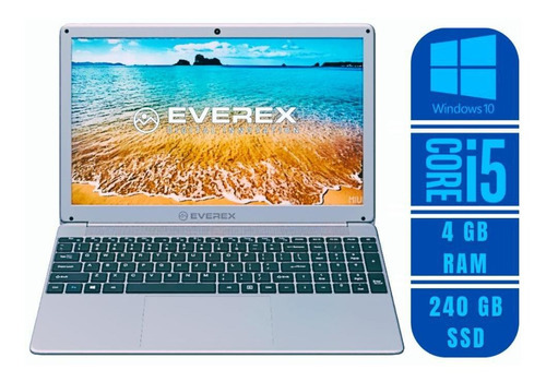 Notebook Intel Core I5, 4gb, 15.6, 240gb Ssd E Windows 10