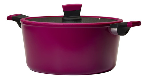Bateria De Cocina 7 Piezas Soho Cherry Aluminio Forjado Rosa