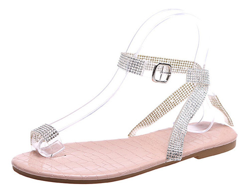 Sandalias Planas Con Diamantes De Imitación Para Mujer, Cómo