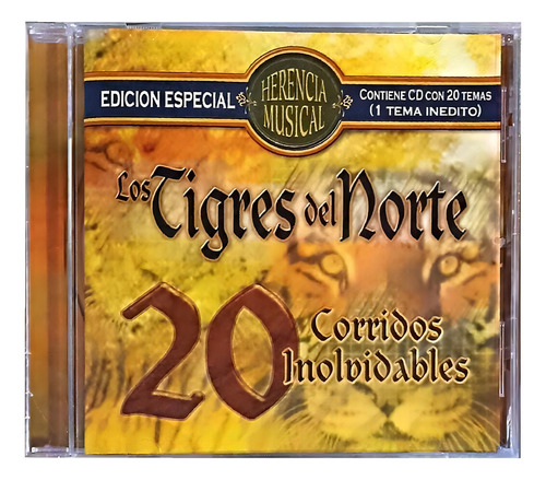 Los Tigres Del Norte - 20 Corridos Inolvidables - Cd Disco Versión Del Álbum Estándar