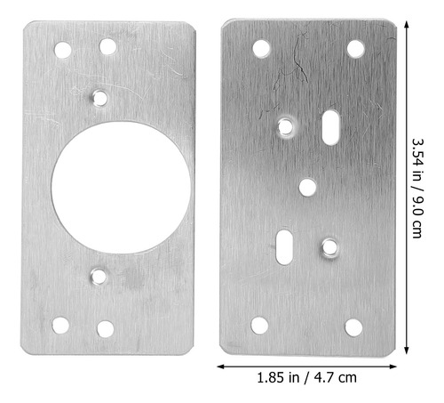 1 Conjunto De Placa De Reparo De Dobradiças De Aço Inoxidáve