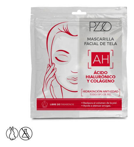 Tri Pack Mascarilla De Tela Ácido Hialurónico Y Colágeno