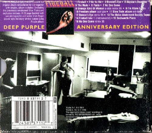 CD importado do 25º aniversário do Deep Purple Fireball