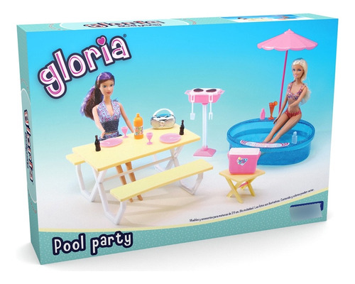 Set Gloria Pool Party Original En Caja 