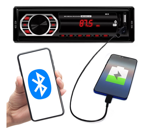 Radio Automotivo Mp3 Bluetooth Fm Usb Sd