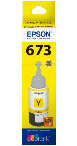 Botella De Tinta Epson T673 Amarilla