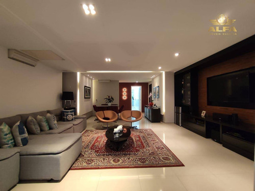 Imagem 10 de 30 de Apartamento De Frente Para O Mar Na Praia Da Enseada Com 4 Dormitórios, Varanda Gourmet, Prédio Com Lazer E 3 Vagas, Guarujá. - Ap1499