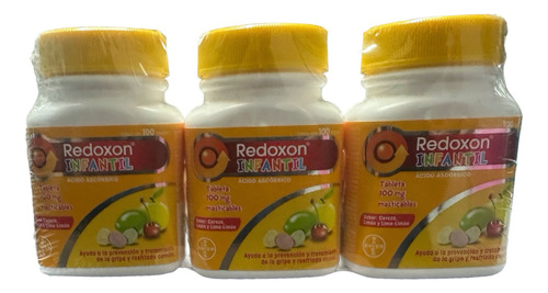 Vitamina C Redoxon Infantil 100 Mg 3 Pack De 100 Tab C/u