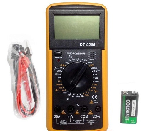 Tester Multimetro Capacimetro Pantalla Digital Dt-9205