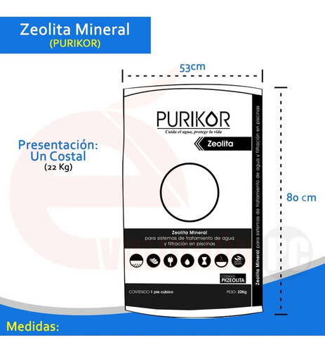 Zeolita Mineral 22 Kg Para Sistema De Tratamiento De Agua