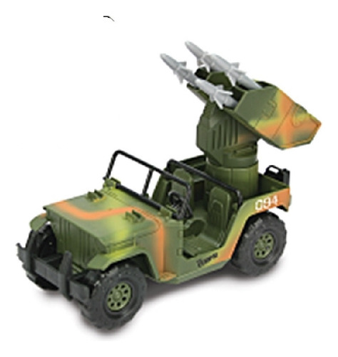 Jeep Militar Con Soldado Accesorios Articulado Escala Gijoe