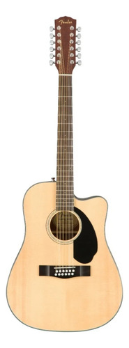 Guitarra Electroacústica Fender Classic Design CD-60SCE 12 para diestros natural nogal brillante